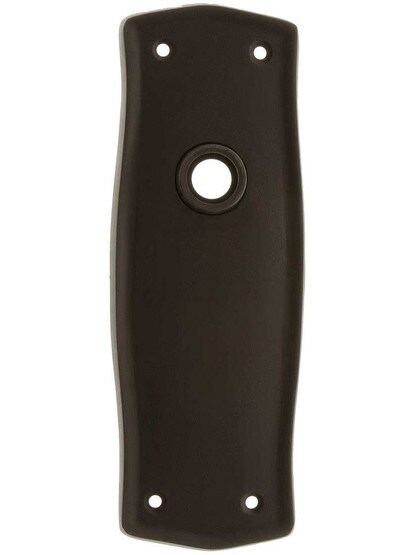 Prairie Forged-Brass Back Plate - No Keyhole in Oil-Rubbed Bronze.